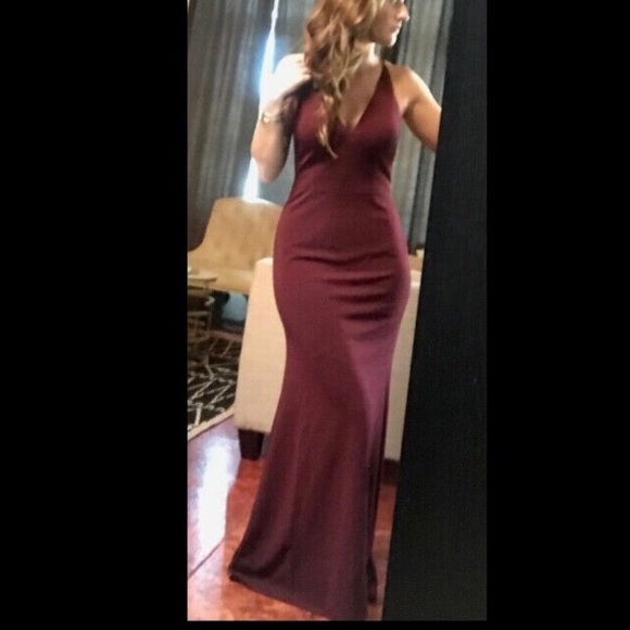 BHLDN Jones Dress - Burgundy gown - Picture 2 of 8